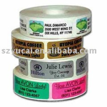 adhesive waterproof stickers in roll